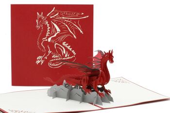 Carte pop-up dragon Carte pliante 3d 4