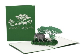 Carte pop-up éléphant Carte pliée 3d 3