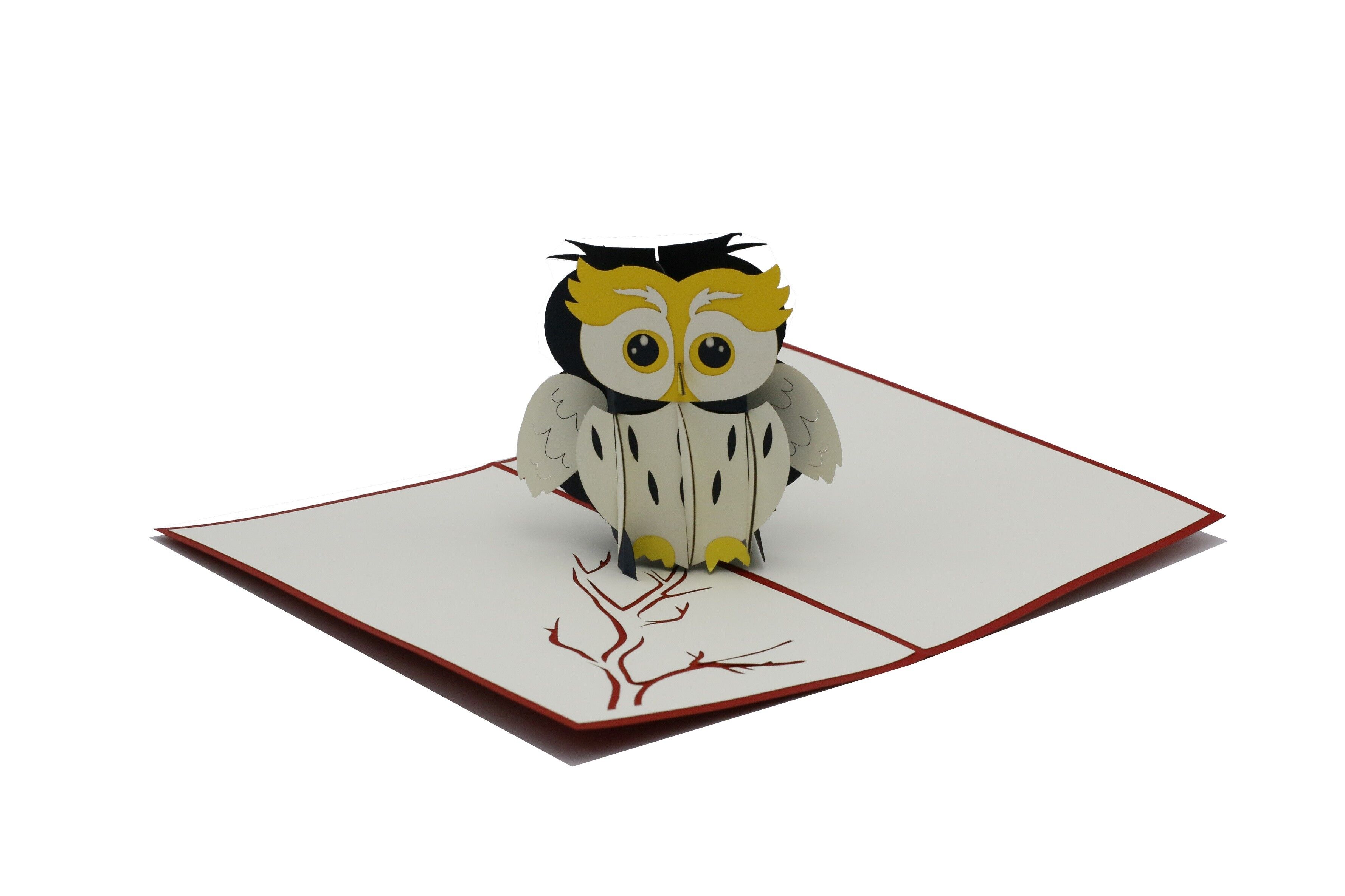 Carta pop-up gufo Carta piegata 3d