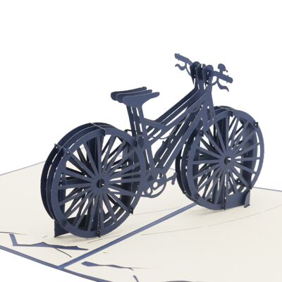 Tarjeta emergente de bicicleta Tarjeta plegable 3d