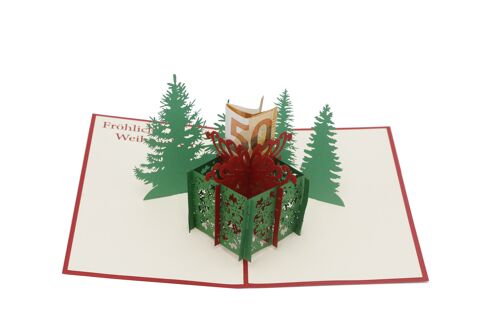 Geschenkbox Weihnachten Pop-Up-Karte 3d Klappkarte
