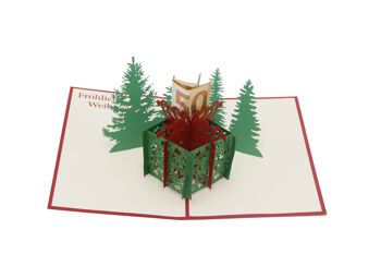 Coffret cadeau Carte pop-up de Noël Carte pliante 3d 1