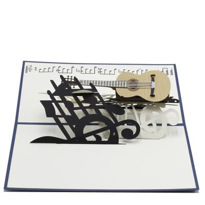Carta pop-up per chitarra Carta pieghevole 3D