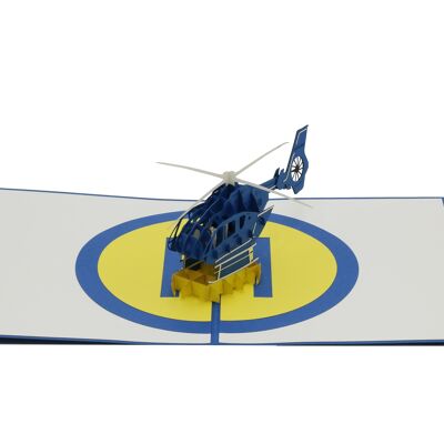 Carte pop-up hélicoptère carte pliante 3d