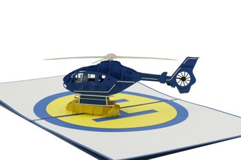 Carte pop-up hélicoptère carte pliante 3d 2