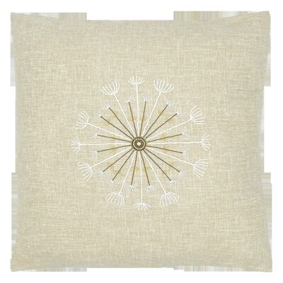 Coussin carré- Pissenlit- Beige