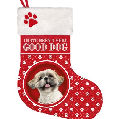 Stocking Shih Tzu Red