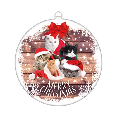 Bauble Xmas Tin Cats