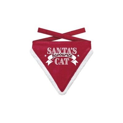 Bandana Xmas S Favourite Cat Red