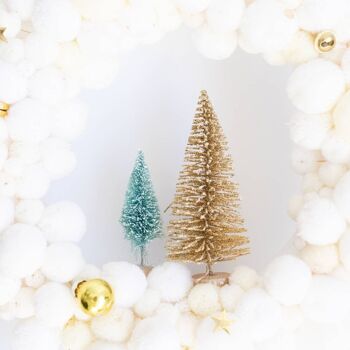 Kit couronne de Noël - Blanc et beige (291095) 3