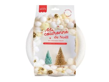 Kit couronne de Noël - Blanc et beige (291095) 1