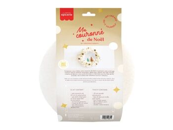Kit couronne de Noël - Blanc et beige (291095) 4