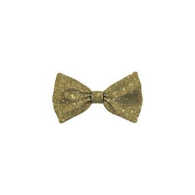 Bow Tie Xmas Glitter Gold Cat S