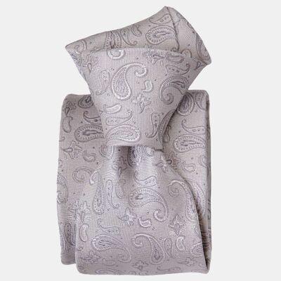 Sambuco - Silk Jacquard Tie - Silver