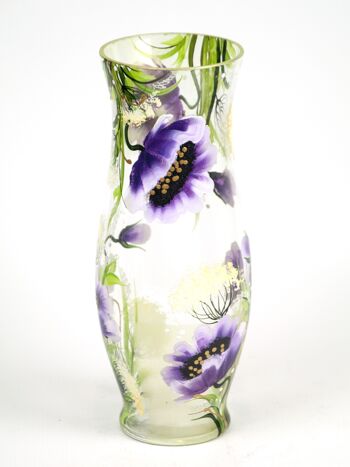 Vase en verre peint à la main pour fleurs 8290/300/lk293 | Pot de table vase hauteur 30 cm 4