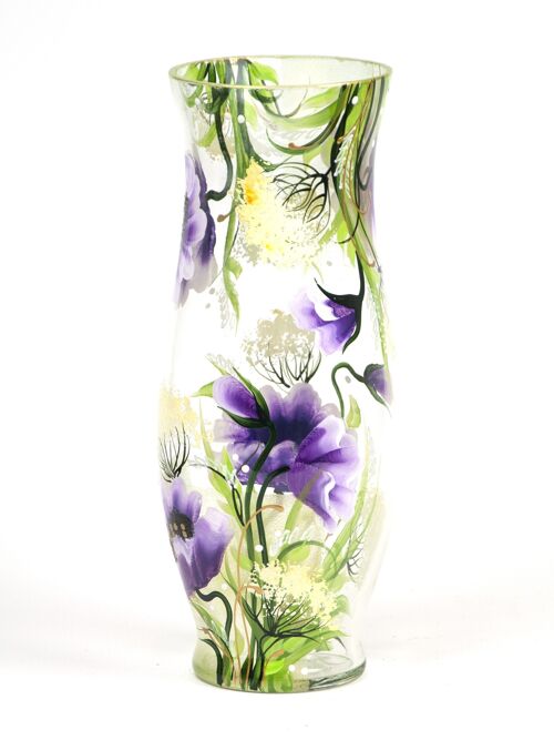Handpainted glass vase for flowers 8290/300/lk293 | Jug table vase height 30 cm