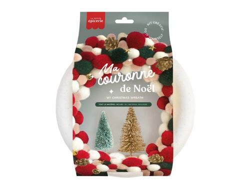 Kit couronne de Noël - Vert Rouge (291096)