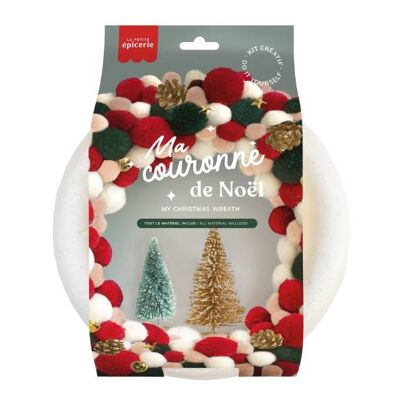 Kit couronne de Noël - Vert Rouge (291096)