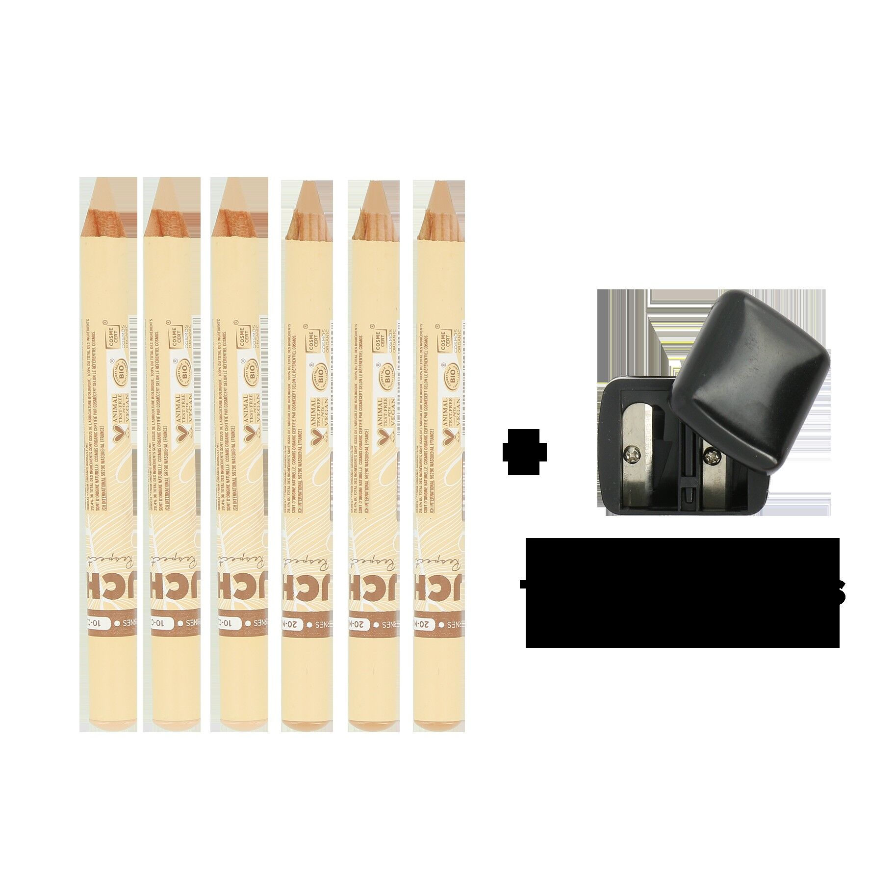 Confezione da 6 correttori assortiti + 1 temperamatite in omaggio