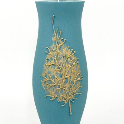 Florero de vidrio pintado a mano para flores 8290/300/sh161.3 | Florero de mesa jarra altura 30 cm