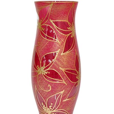 Vase en verre peint à la main pour fleurs 8290/300/sh181 | Pot de table vase hauteur 30 cm