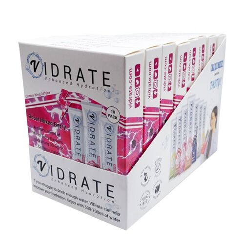ViDrate Boost (Mixed Berry) 8 x 10 sachet SRDU packs