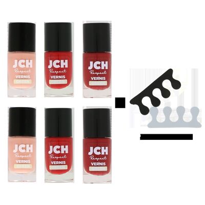 PARTY Pack 6 varnishes + 4 free toe separators