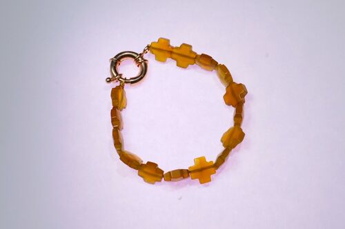 Bracelet Holbox - Croix ocre