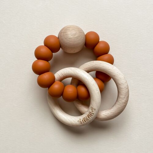 Teether-Rattle / Theo - apricot
