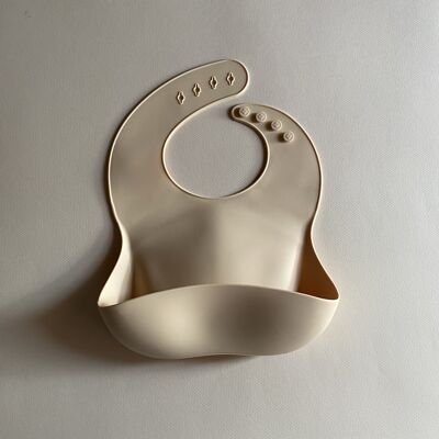 Silicone bib - creme