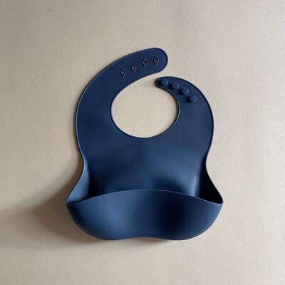 Silicone bib - night blue