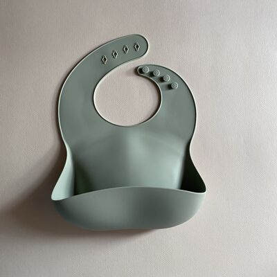 Silicone bib - sage