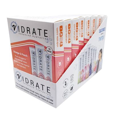 ViDrate Orange & peach 8 x 10 sachet SRDU packs