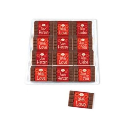 MINI “LOVE” MILK CHOCOLATE BAR DISPLAY – 105 x10g