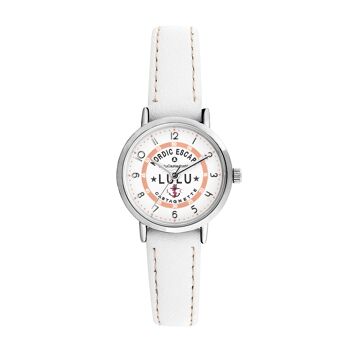 38977 - Montre fille analogique Lulu Castagnette - Bracelet cuir avec surpiqure - Sea You