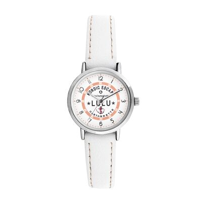 38977 - Lulu Castagnette analogue girl's watch - Leather strap with stitching - Sea You