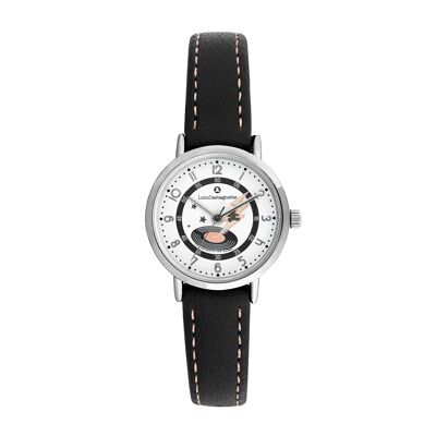 38981 - Lulu Castagnette analogue girl's watch - Leather strap with stitching - Rock Star