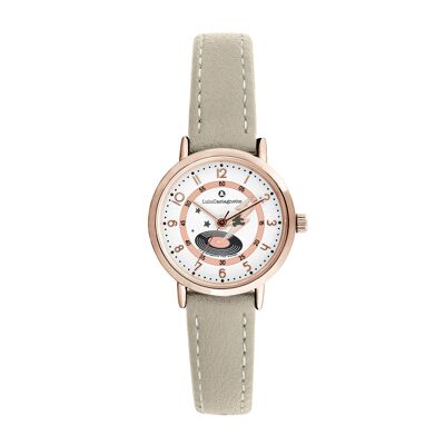 38982 - Lulu Castagnette analogue girl's watch - Leather strap with stitching - Rock Star