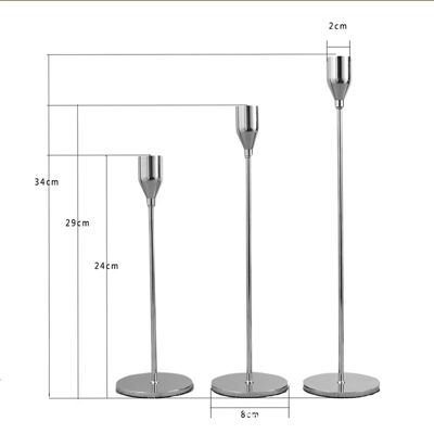 Silberner Kerzenhalter 3er-Set