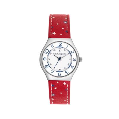 38985 - Lulu Castagnette analogue girl's watch - Star motif strap - Mini Star Héritage
