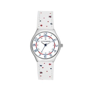 38986 - Montre fille analogique Lulu Castagnette - Bracelet cuir motif étoile - Mini Star Héritage