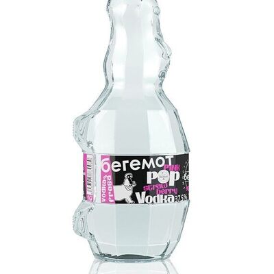 Vodka Premium Beremot Pink Pop Strawberry 37,5% Alcohol - 700 ml