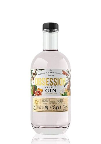 Gin Premium Obsession Classique 37,5% Alcool - 700 ml