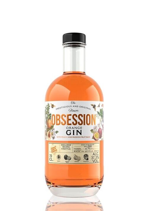 Gin Premium Obsession Orange 37,5% Alcohol - 700 ml