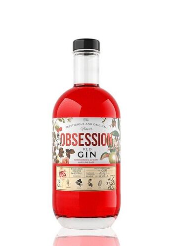 Gin Premium Obsession Rouge 37,5% Alcool - 700 ml