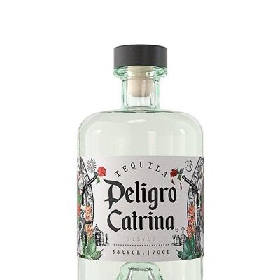 Tequila Premium Peligro Catrina Argent 38% Alcool - 700 ml