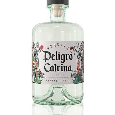 Tequila Premium Peligro Catrina Plata 38% Alcohol - 700 ml