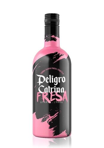 Tequila Cream Premium Peligro Catrina 17% Alcool Saveur Fraise - 700 ml