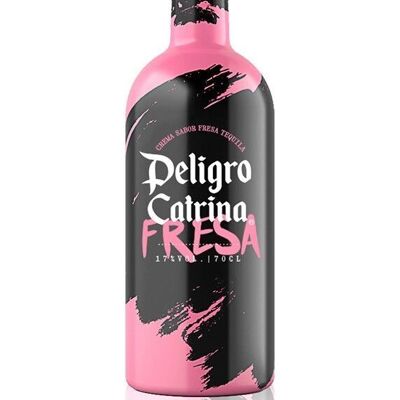 Tequila Cream Premium Peligro Catrina 17% Alcohol Strawberry Flavor - 700 ml
