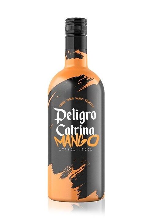 Tequila Cream Premium Peligro Catrina 17% Alcohol Mango Flavor - 700 ml